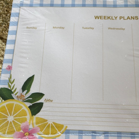 NWT Weekly Planner and Thank-You Cards Set - Blue and Yellow - Picture 6 of 7
